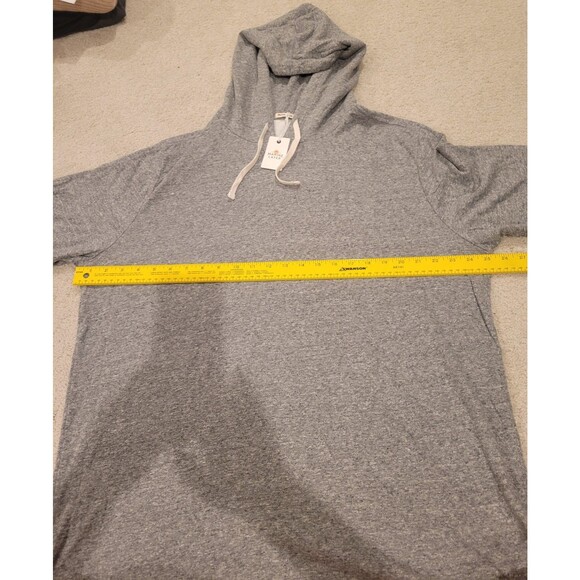 NWT Marine Layer Soft Grey Heather Pullover Knit Hoodie Sweat Shirt Men's XL - Picture 3 of 4